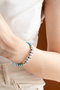 Heliophilia Silver Pulsera Verde y Blanco con Colgante de Aleación